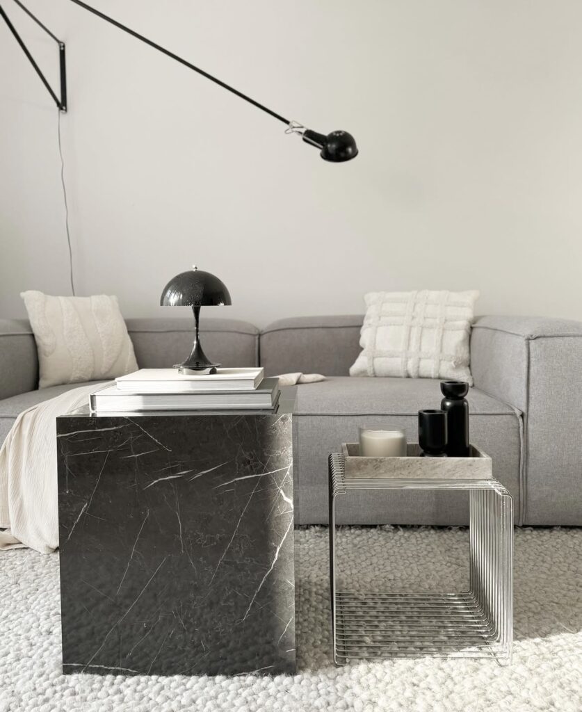 A Scandinavian living room.