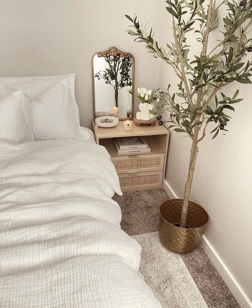 A Scandinavian bedroom.