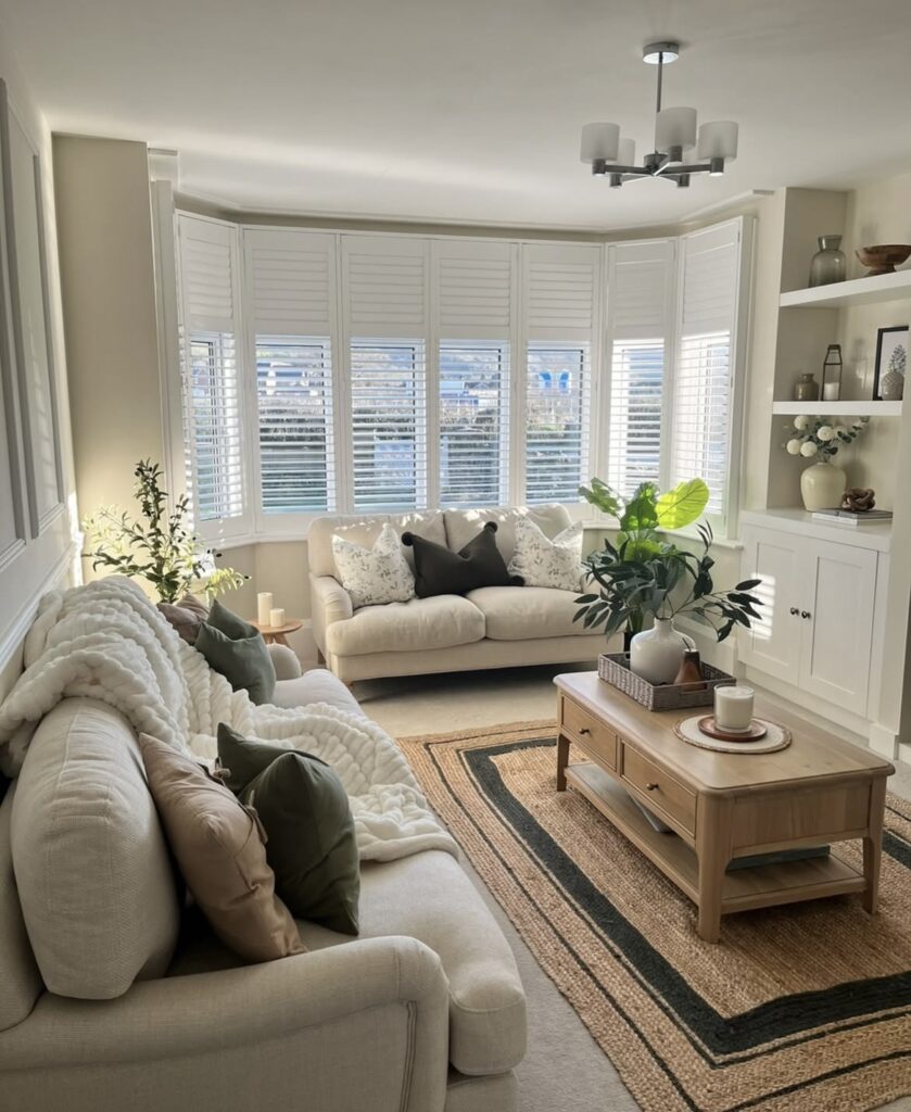 A minimalist living room.