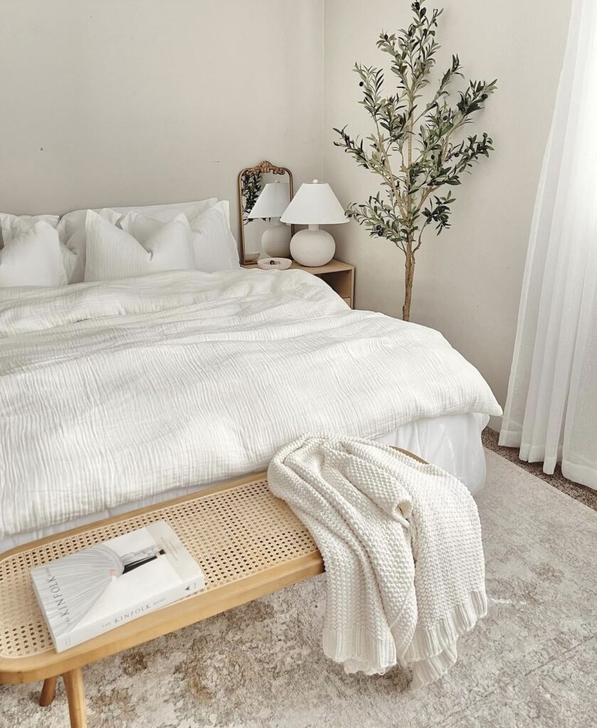 A Scandinavian bedroom.