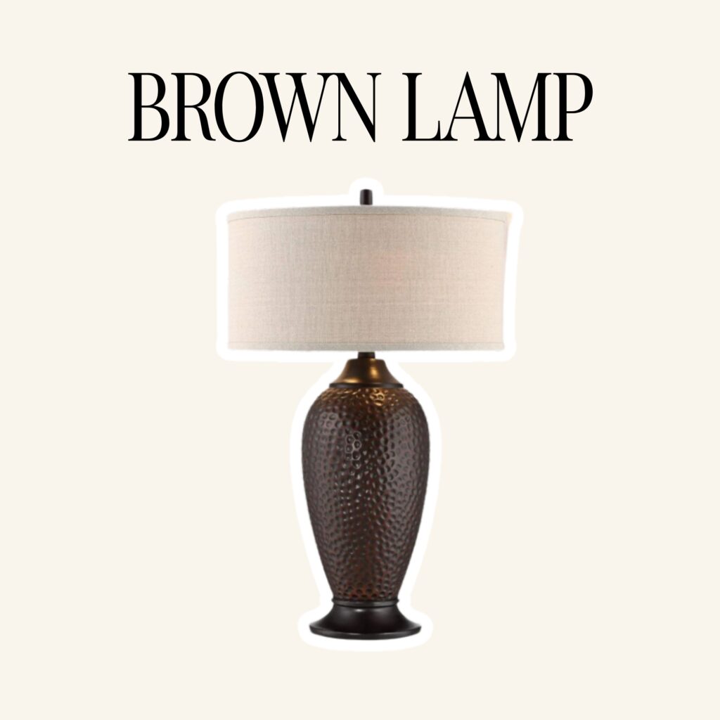 An industrial brown lamp.