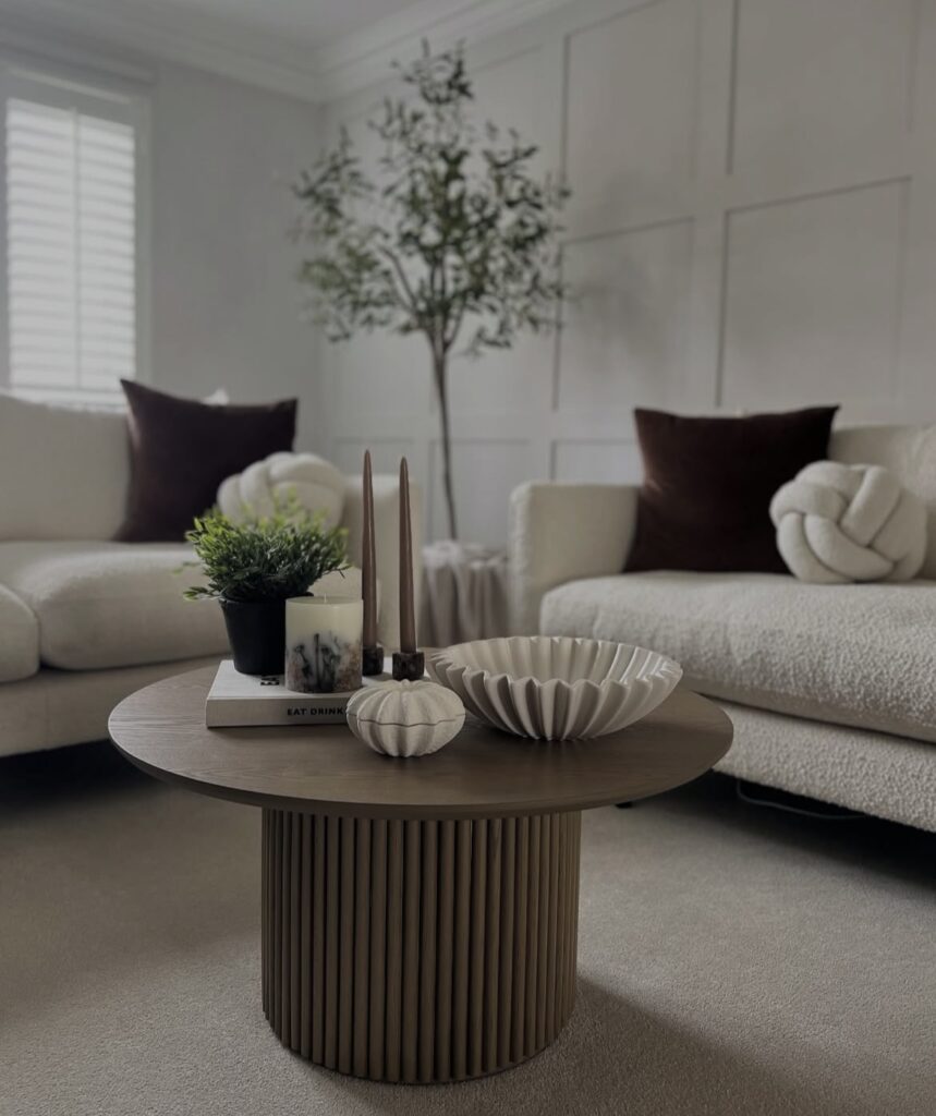 A minimalist living room.