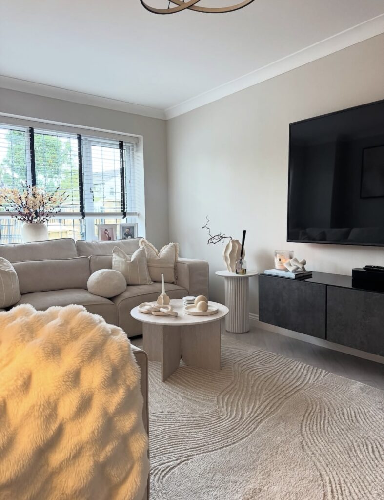 A minimalist living room.