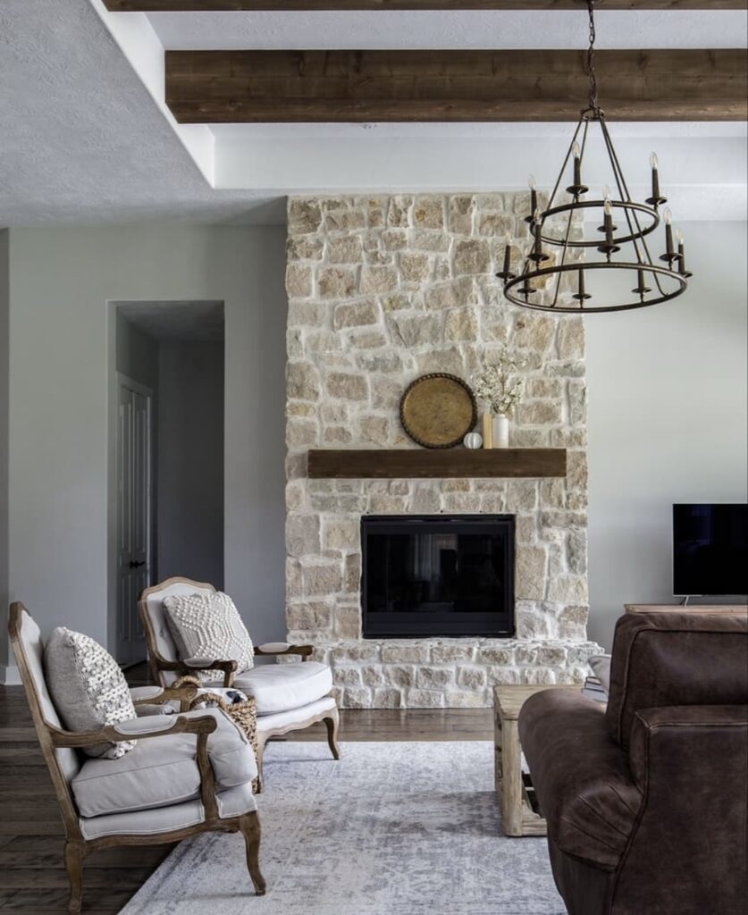 A rustic living room.