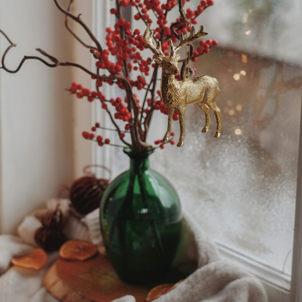 A Christmas vase.