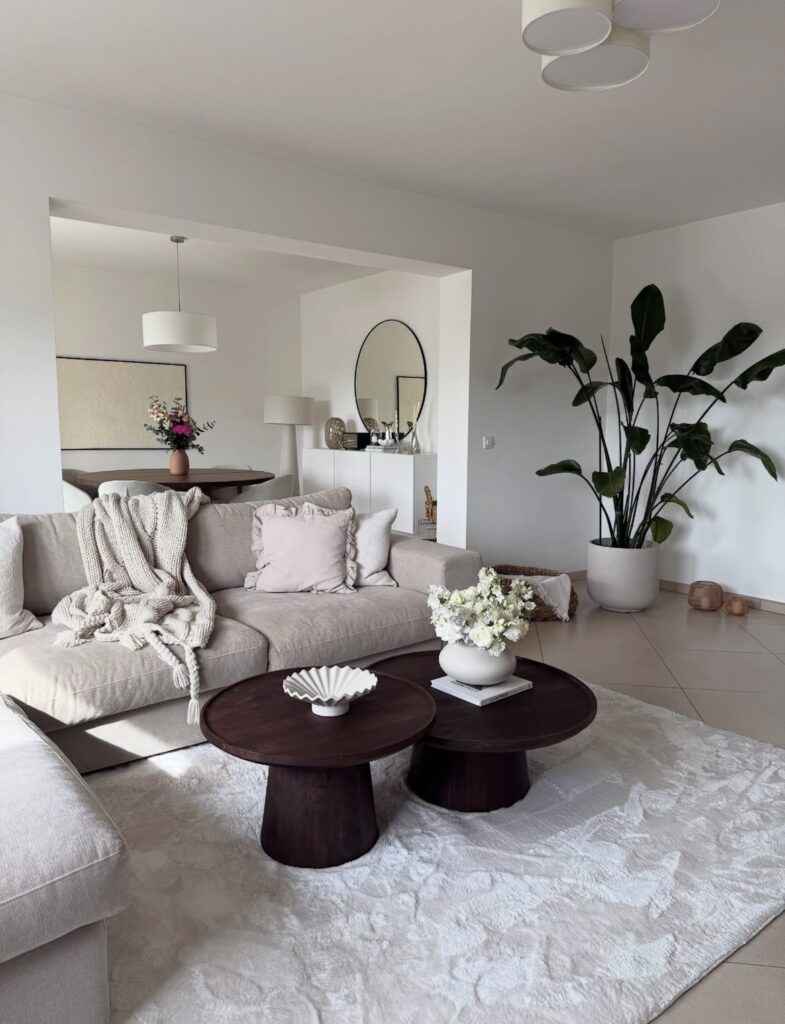 A Scandinavian living room.