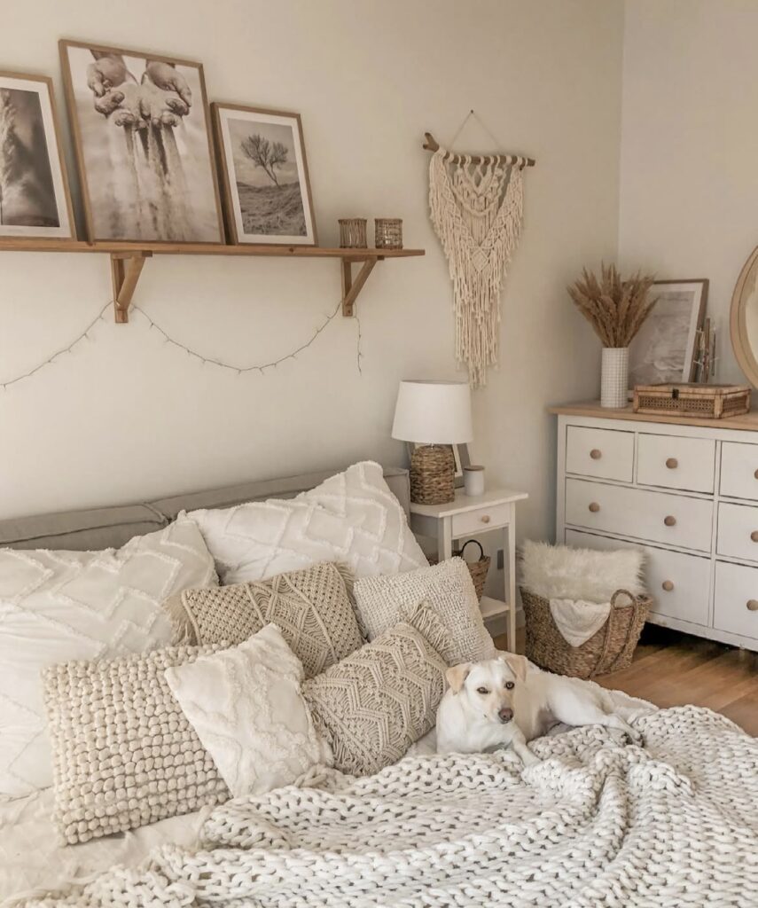 A Scandinavian bedroom.