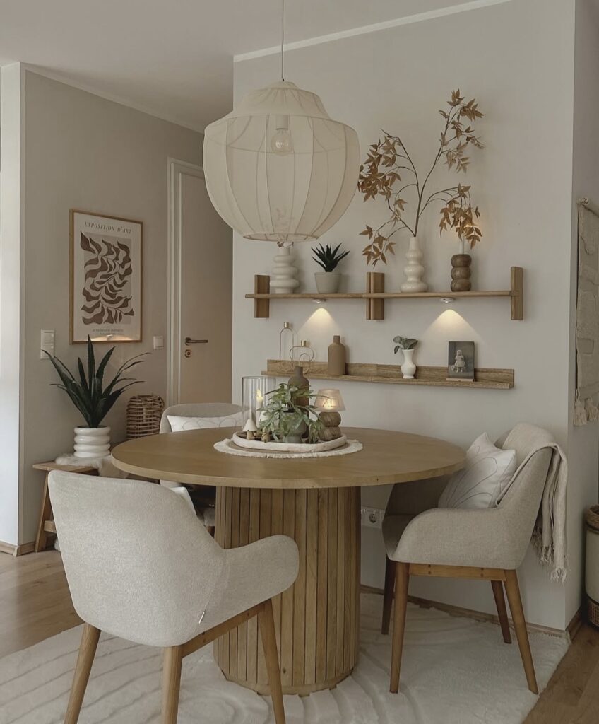 A Scandinavian dining room.