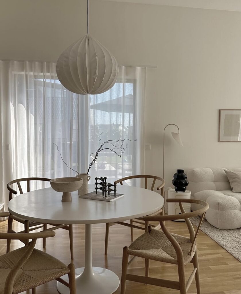 A Scandinavian dining room.