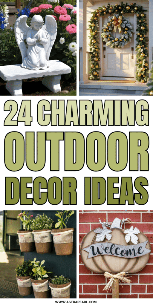 Pinterest Pin for outdoor decor ideas.