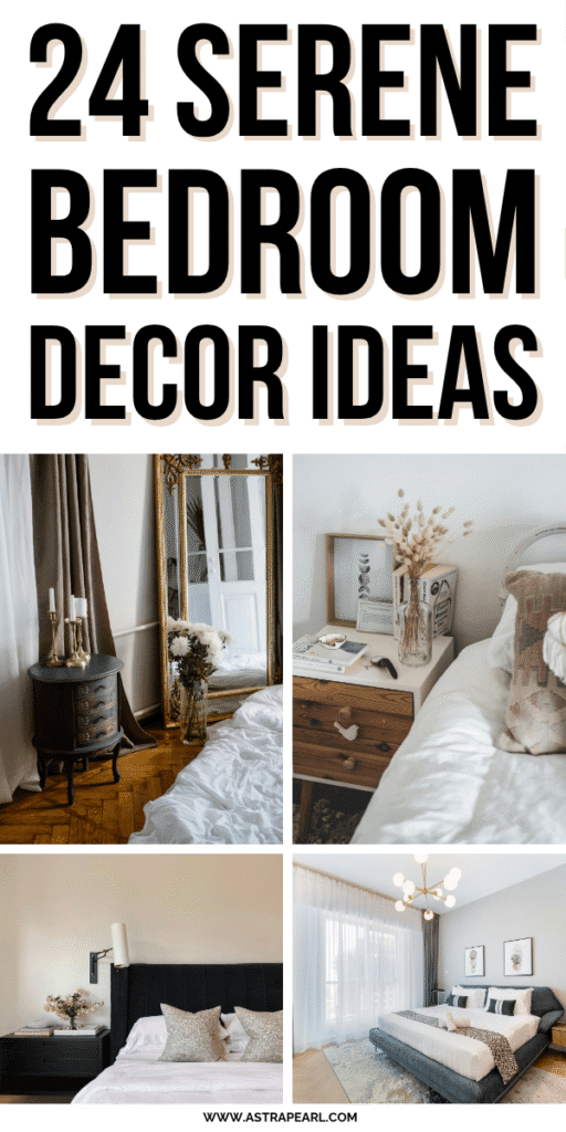 Pinterest Pin for bedroom decor ideas.