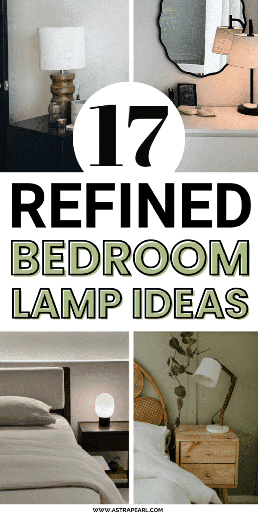 Pinterest Pin for bedroom lamp ideas.