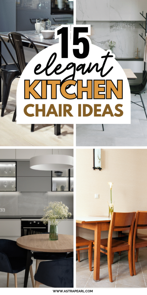 Pinterest Pin for kitchen chair ideas.