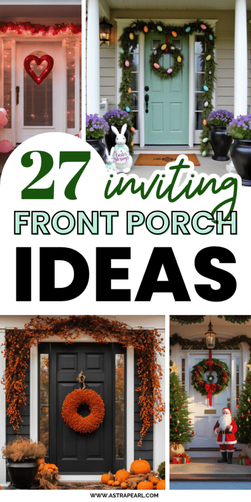 Pinterest Pin for front porch ideas.