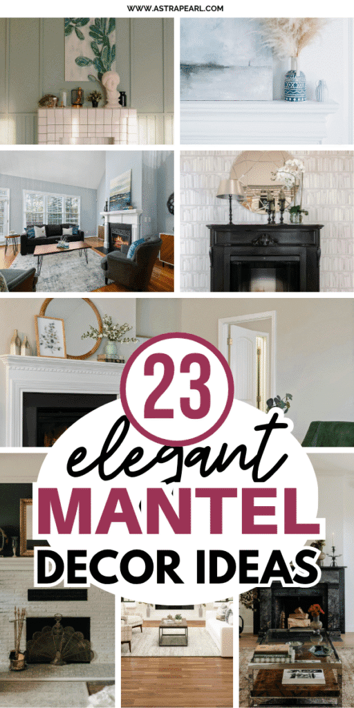 Pinterest Pin for how to decorate a mantel.