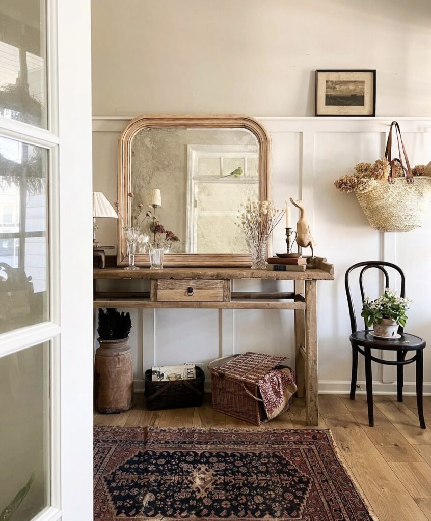 A cottagecore entryway.