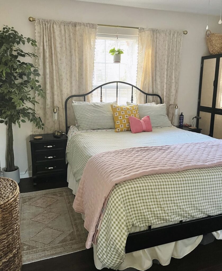 A cottagecore bedroom.