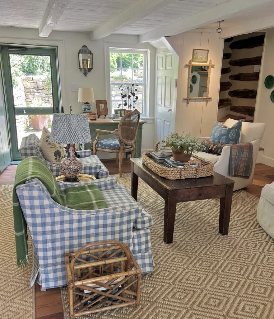 A cottagecore living room.