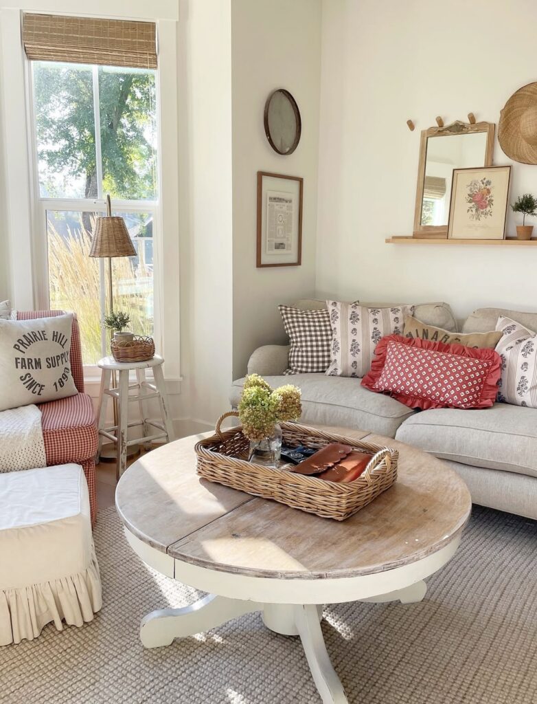 A cottagecore living room.