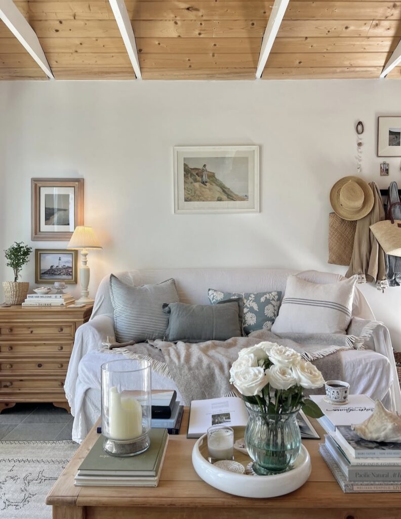 A cottagecore living room.