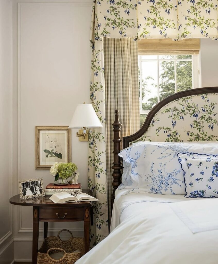 A cottagecore bedroom.