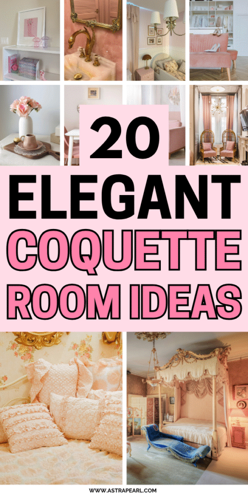 Pinterest Pin for coquette room ideas.