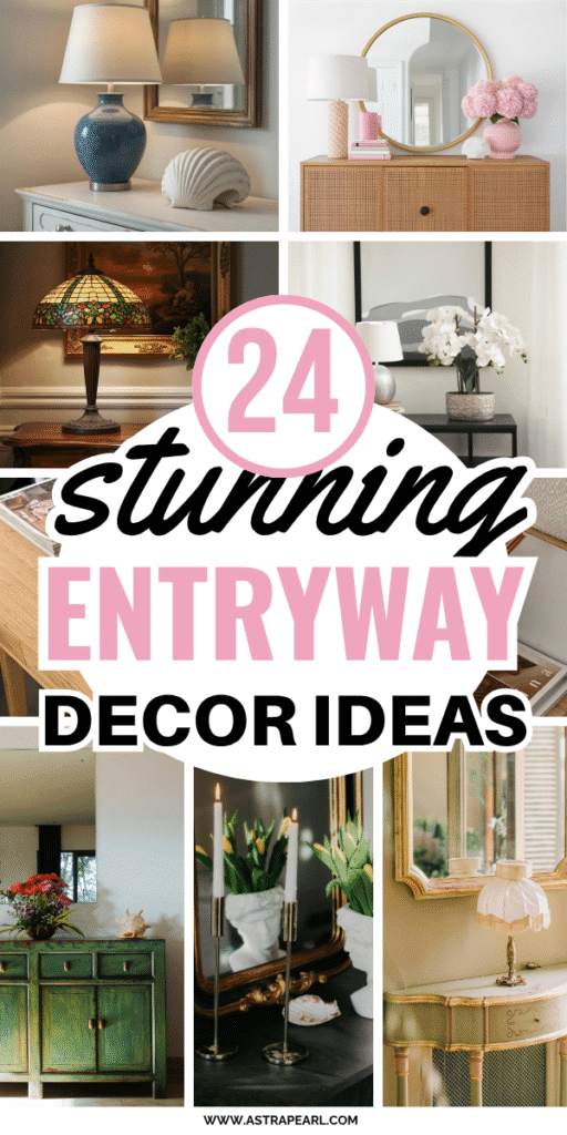 Pinterest Pin for entryway decor ideas.