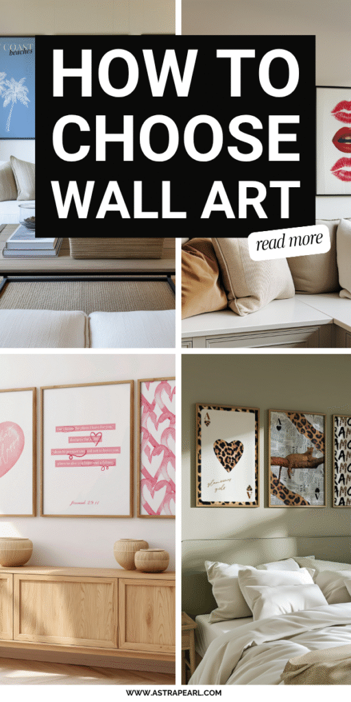 Pinterest Pin for how to choose wall art.