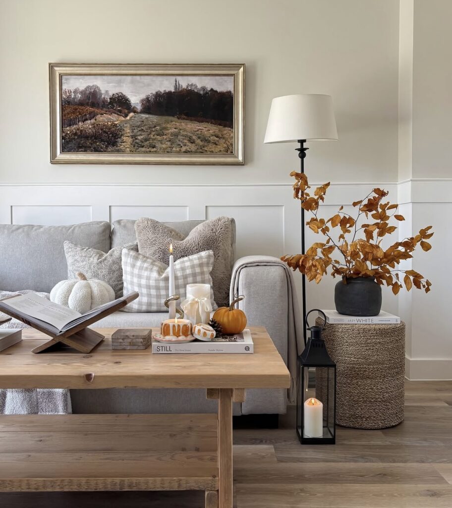 A cottagecore living room.