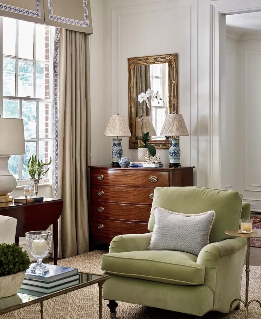 A traditional living room.