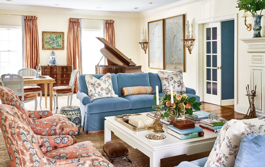 A traditional living room.