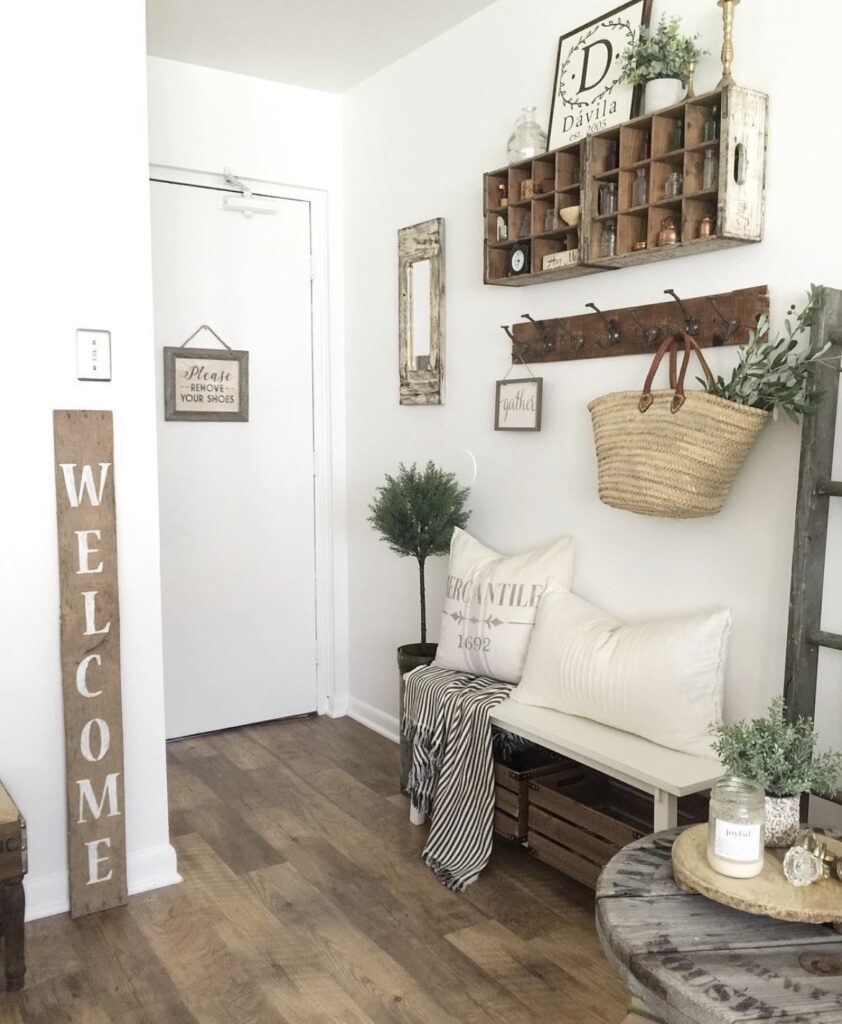 A rustic entryway.