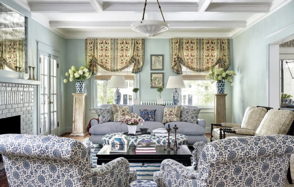 A traditional living room.