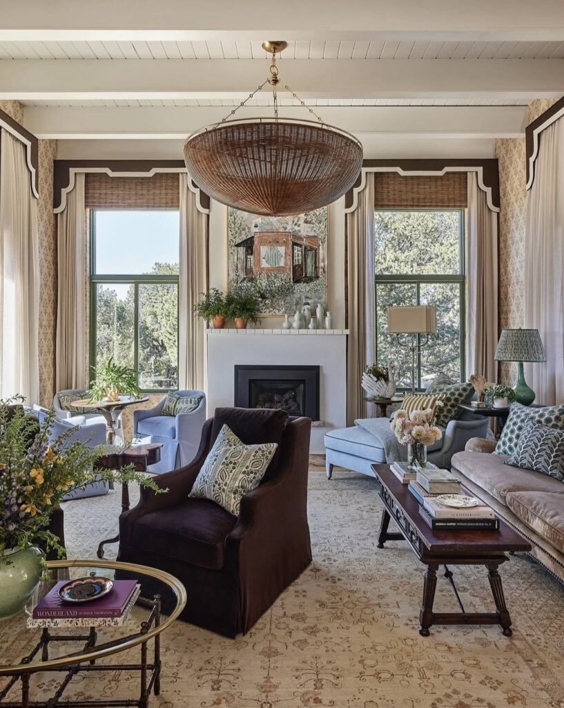 A French country living room.