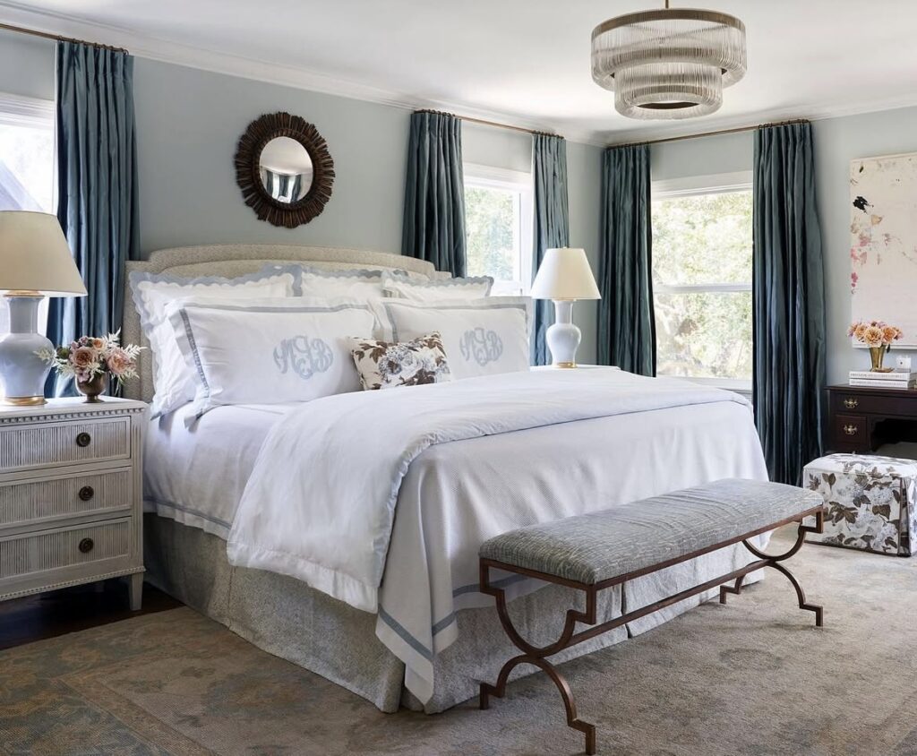 A traditional bedroom.