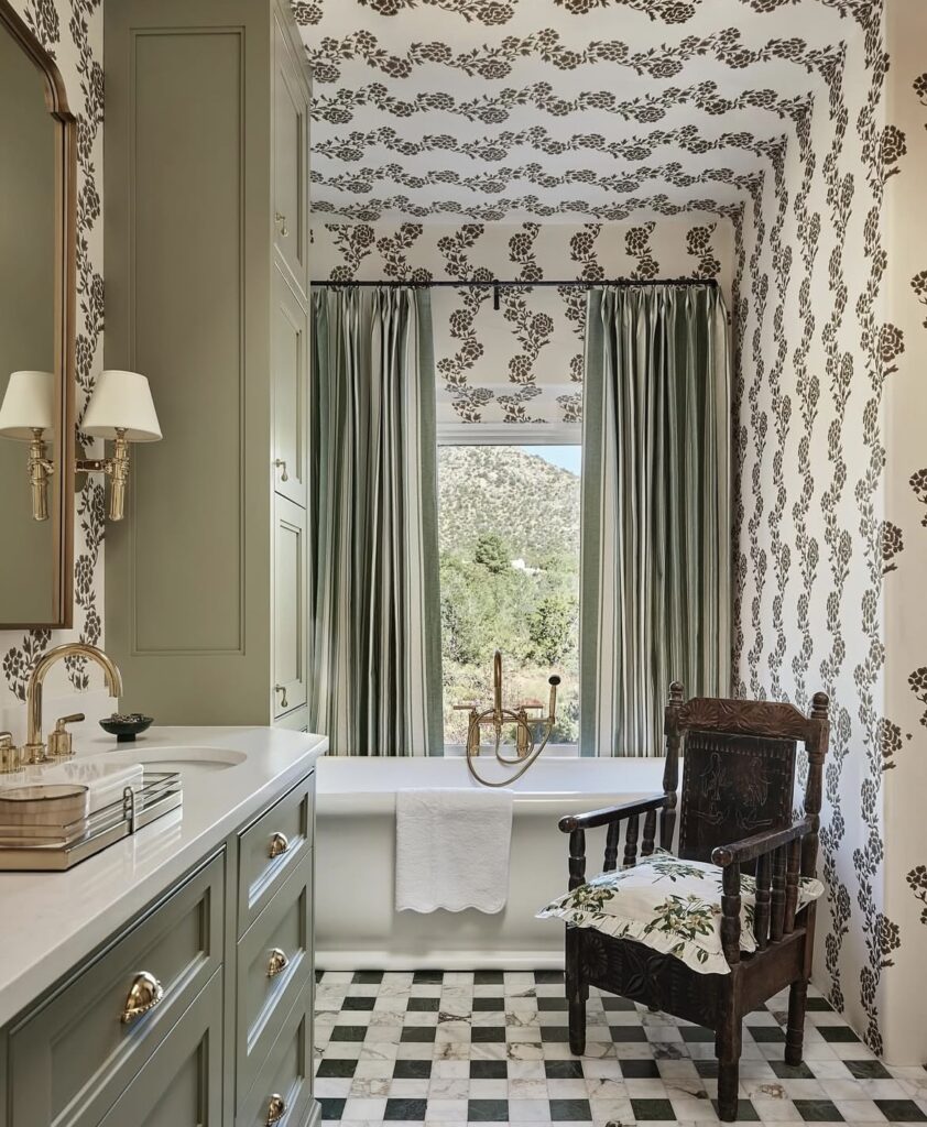 A traditional bathroom.