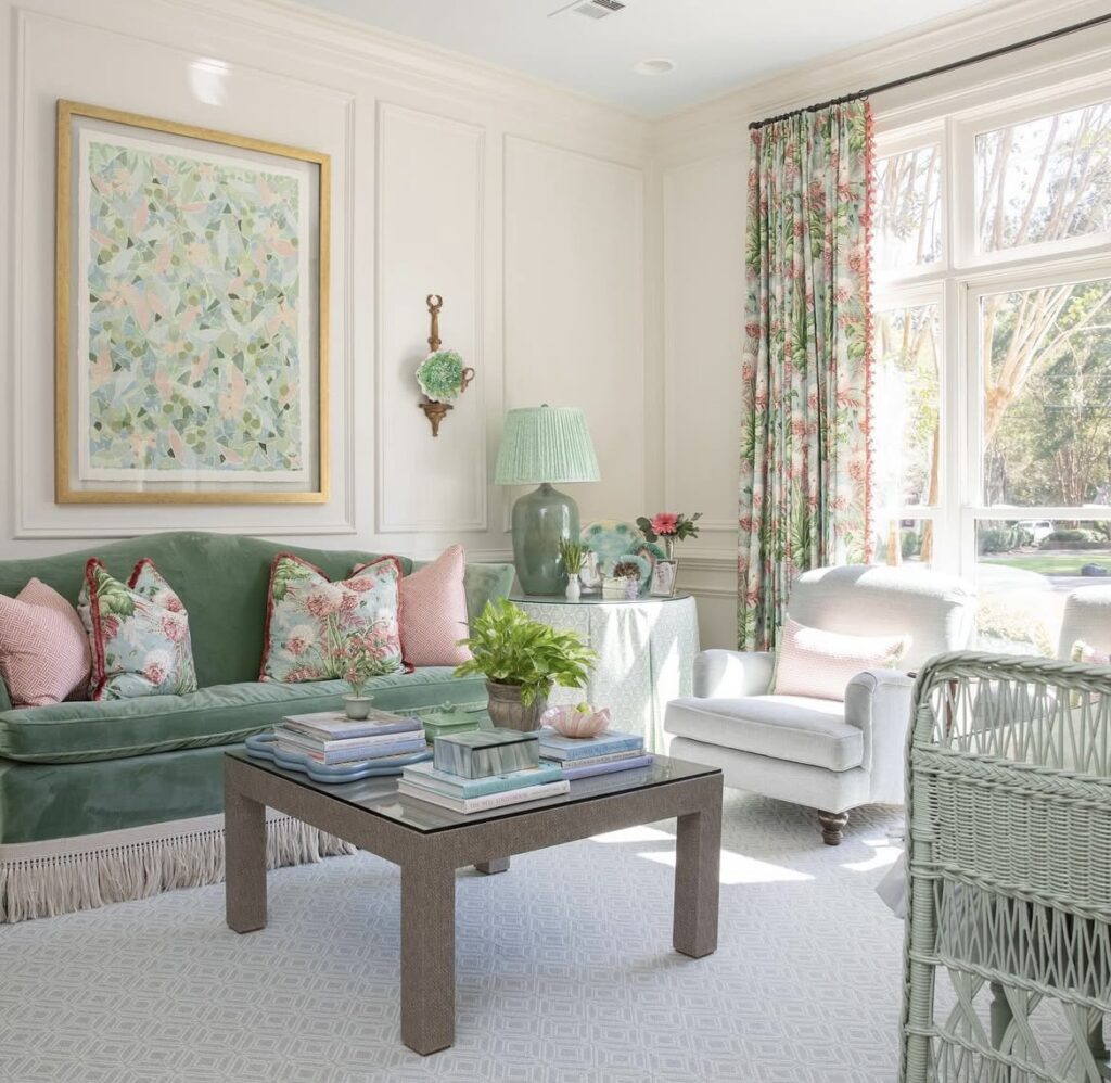 A French country living room.