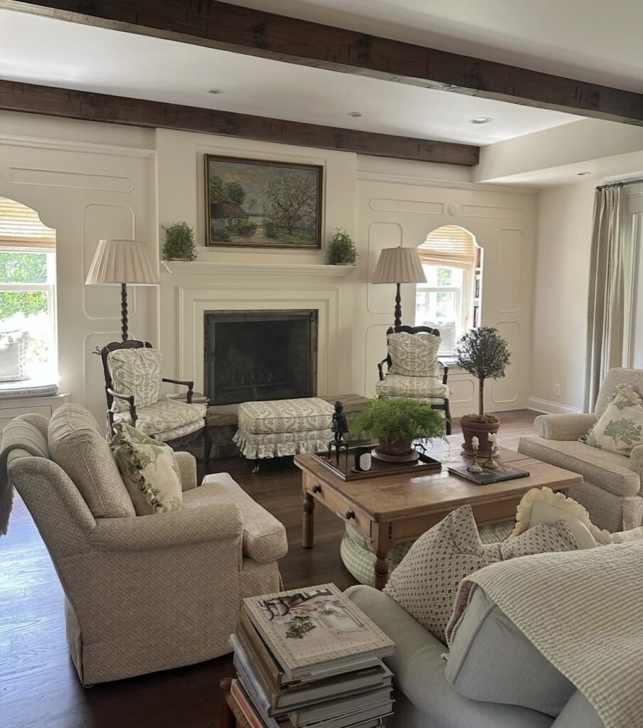 A French country living room.