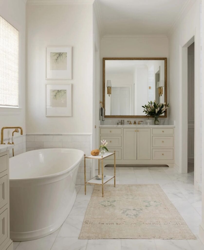 A traditional bathroom.