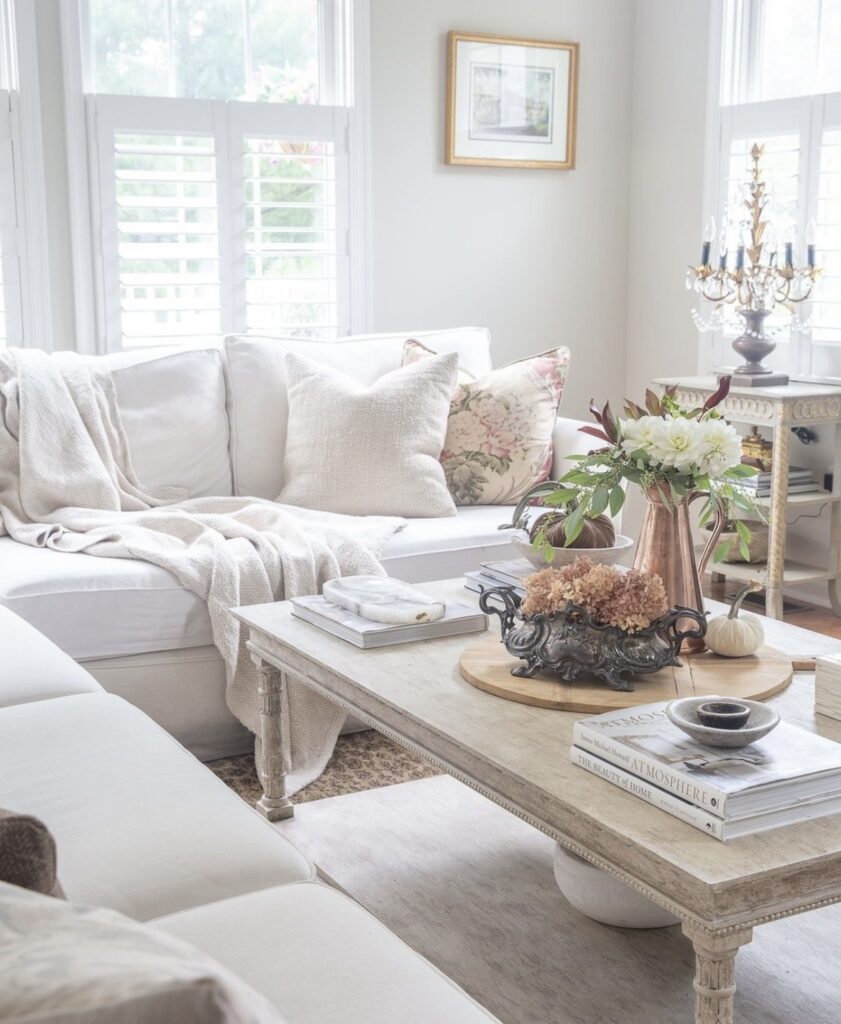 A French country living room.