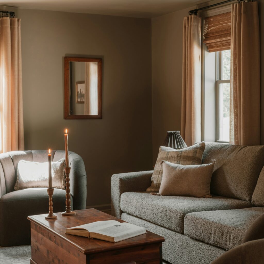 A vintage living room.