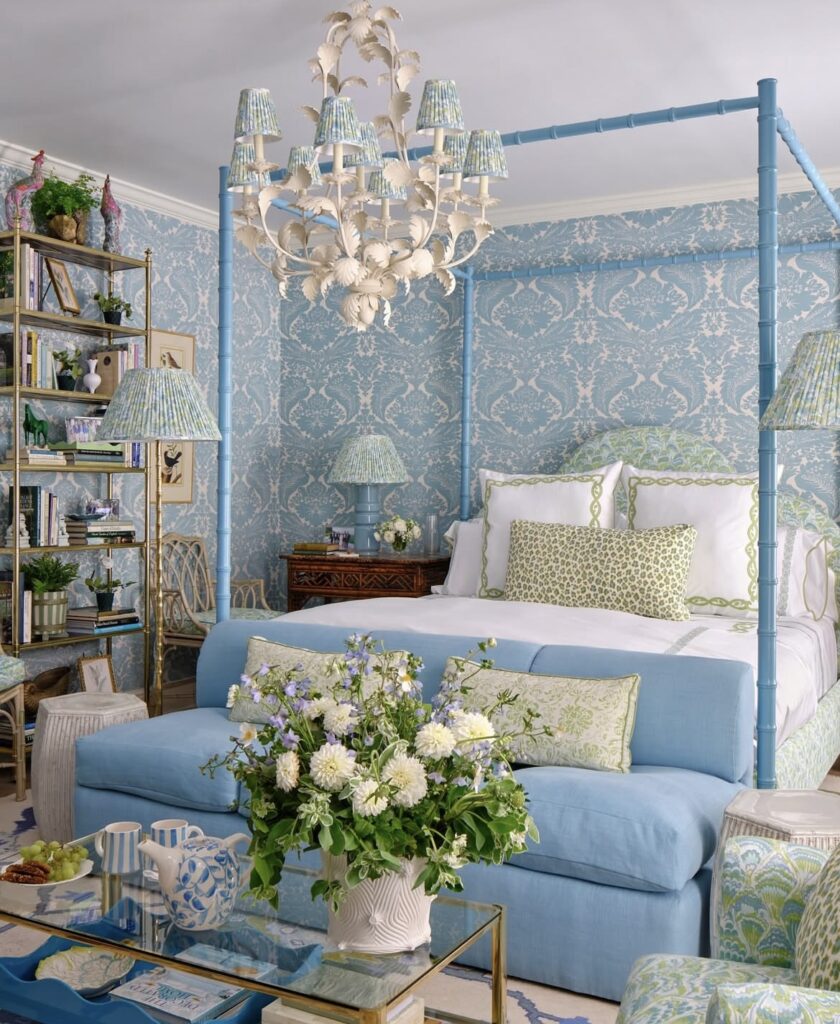 A traditional bedroom.