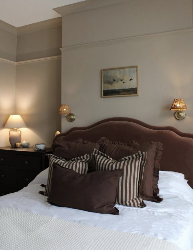 A traditional bedroom.