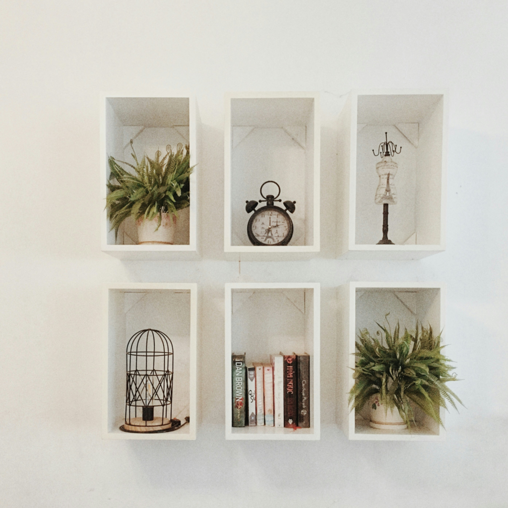Floating shelves.