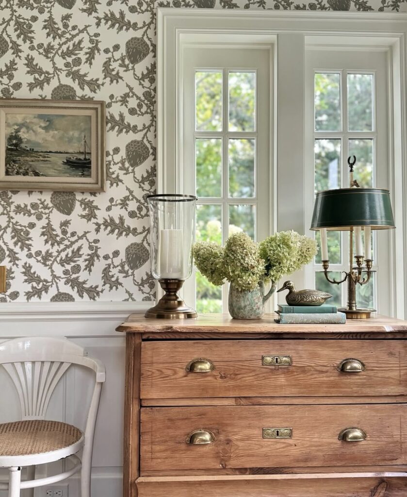 A French country entryway.