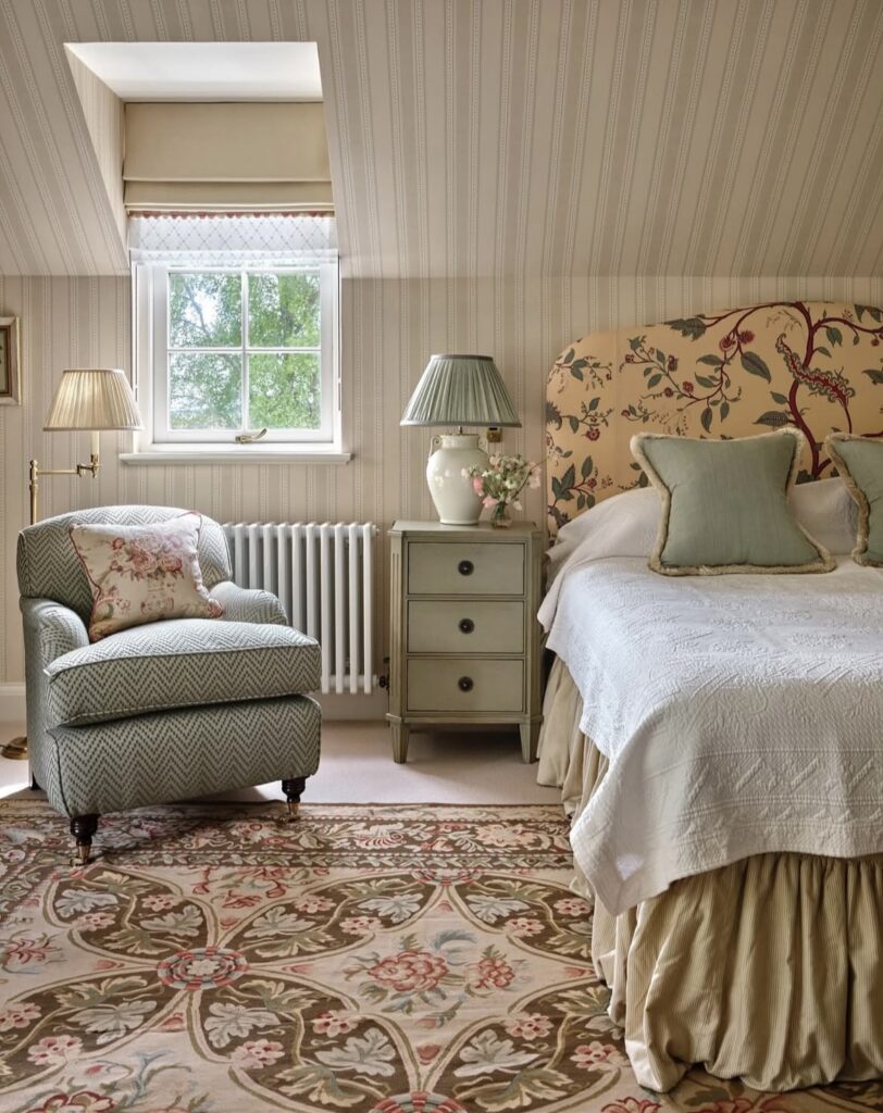 A traditional bedroom.