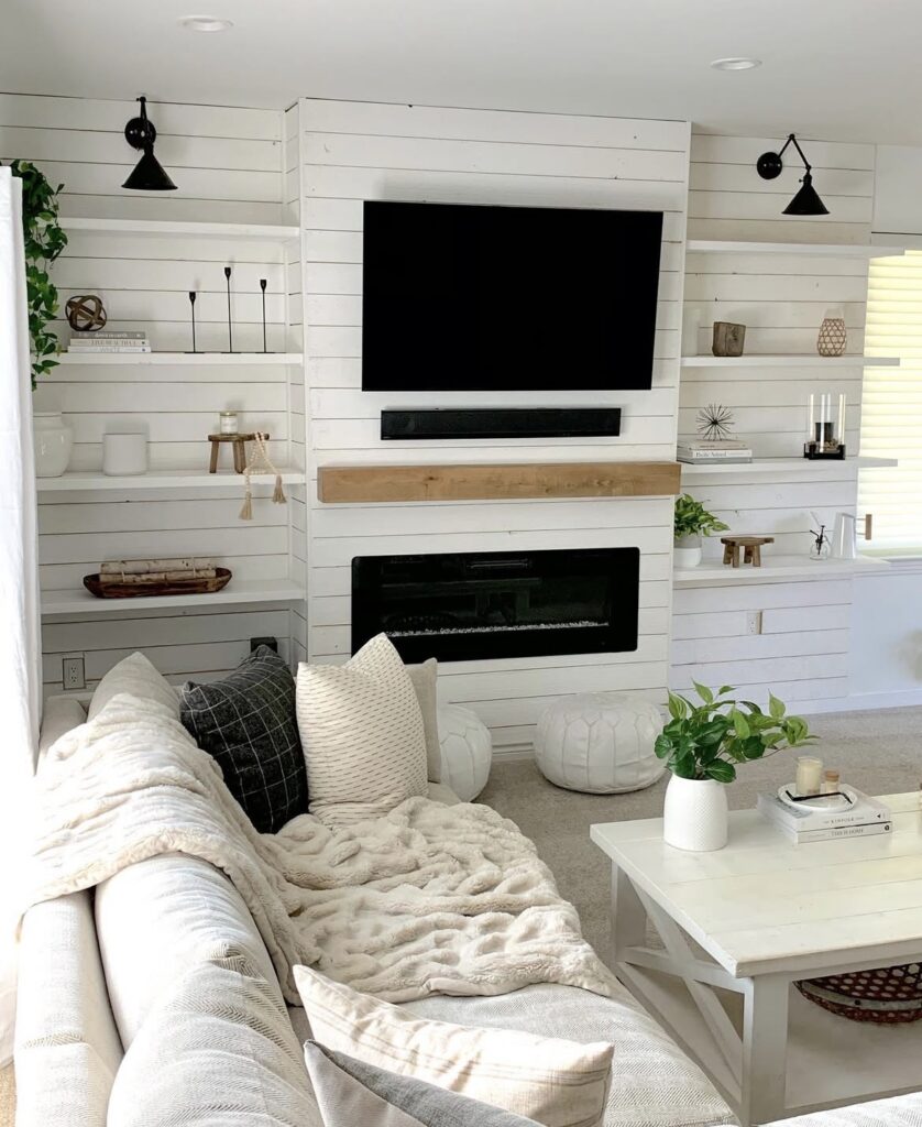 A farmhouse living room.