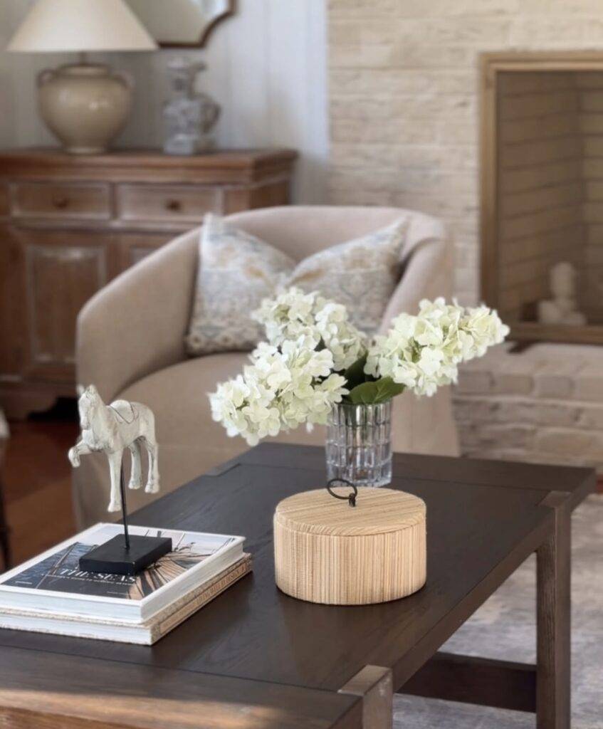 A farmhouse living room.