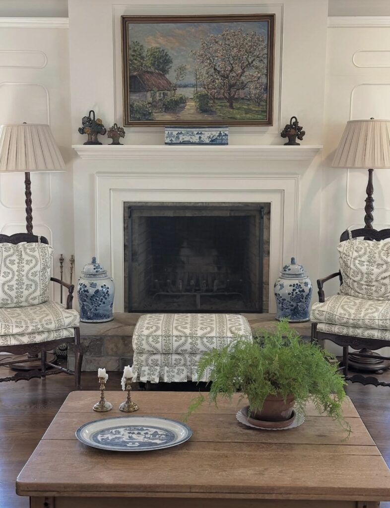 A traditional living room.
