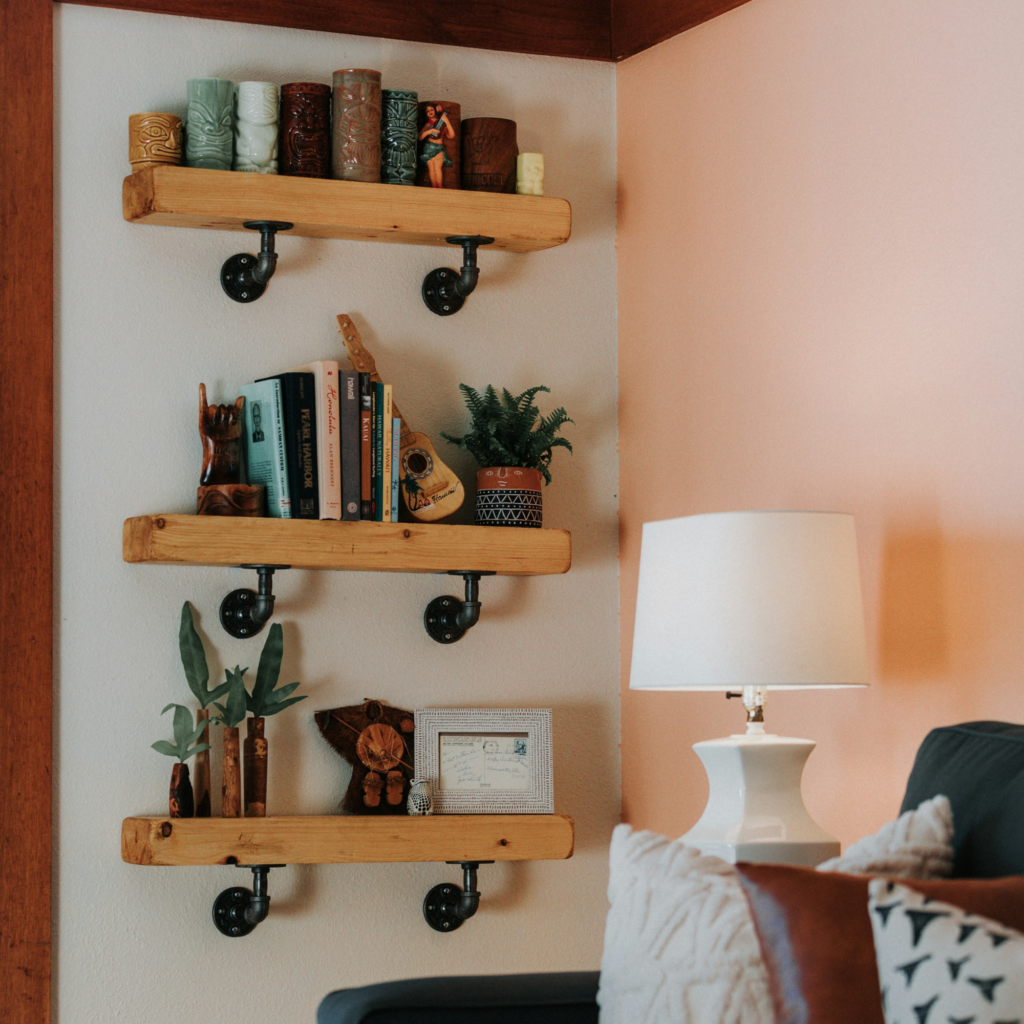 Floating shelves.